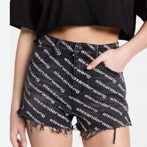 Alexander Wang Bite High Rise Mini Shorts